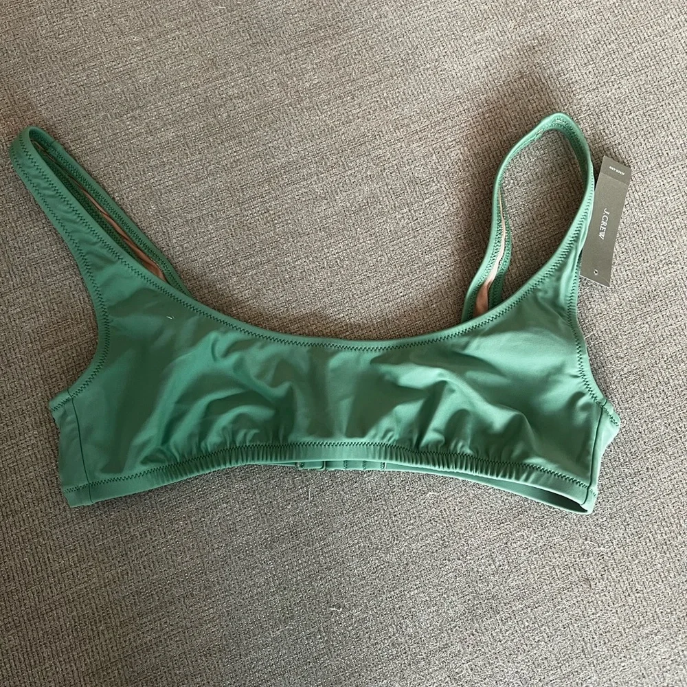 J Crew Heritage scoopneck bikini top Size M NWT